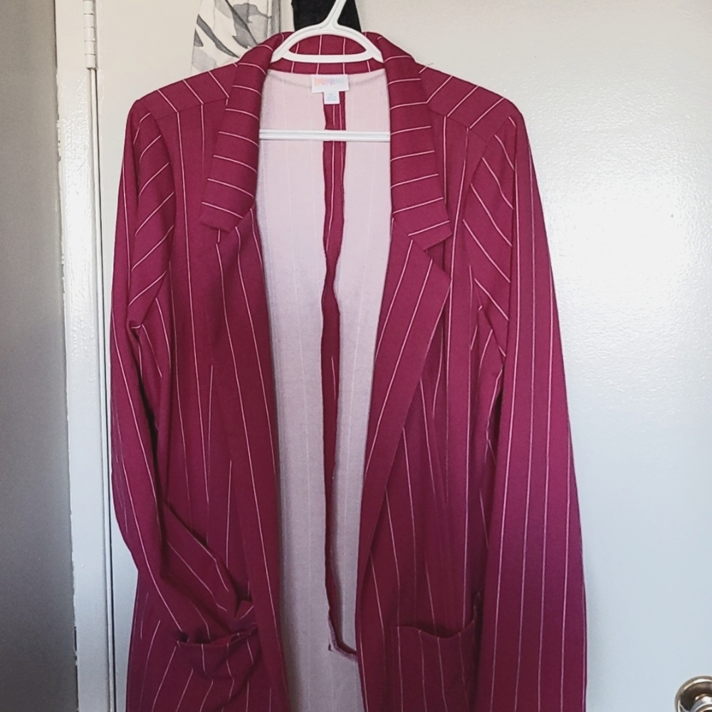 🆕 NWT plus size lularoe Gwen blazer magenta SZ 1x